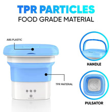 Load image into Gallery viewer, Foldable Portable Mini Washing Machine – Compact Ultrasonic Washer for Clothes, Travel &amp; Apartments
