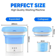Load image into Gallery viewer, Foldable Portable Mini Washing Machine – Compact Ultrasonic Washer for Clothes, Travel &amp; Apartments
