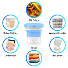 Load image into Gallery viewer, Foldable Portable Mini Washing Machine – Compact Ultrasonic Washer for Clothes, Travel &amp; Apartments

