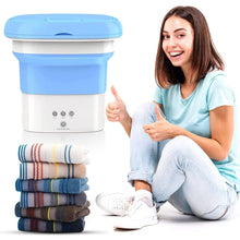 Load image into Gallery viewer, Foldable Portable Mini Washing Machine – Compact Ultrasonic Washer for Clothes, Travel &amp; Apartments
