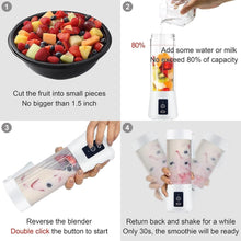 Load image into Gallery viewer, 🧃 Portable USB Rechargeable Blender – Smoothies, Shakes &amp; Juices On the Go!
